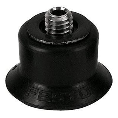 Festo vakuumsuger ESS-20-EN med 20mm sugekopdiameter og synligt Festo-logo på den sorte gummibund.