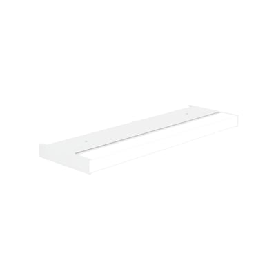 Svedbergs Dovre LED-belysning til spejlskab i hvidt metal, 55 x 3 x 17 cm, set skråt ovenfra.