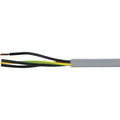 Fleksibelt styrekabel med 18 ledere og en dimension på 1,0 mm² med grå PUR yderkappe.