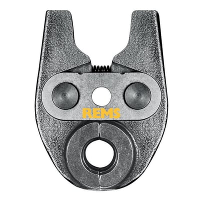 Rems Mini HE32 presstang af hærdet stål med synlige preskonturer og brandnavn i gul.