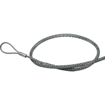 Katimex trækstrømpe af galvaniseret ståltråd til kabler på 40-50 mm diameter med en krympet wire loop.