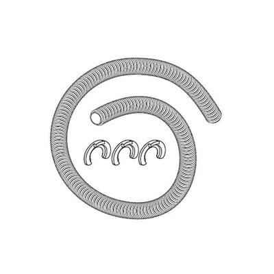 LAUFEN LIS tilslutningssæt med to fleksible slanger og tre klemmer, designet til Riva/Navia douchetoiletter.