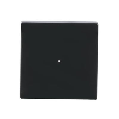 Antracitfarvet ABB Free-Home SR-1-81 tangent uden symbol, vist forfra med en lille åbning i midten.