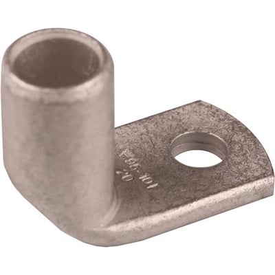 Elpress Cu-rørkabelsko KRF95-16-90GR, 95mm2, M16, 90° med en lige laske og et rundt hul.