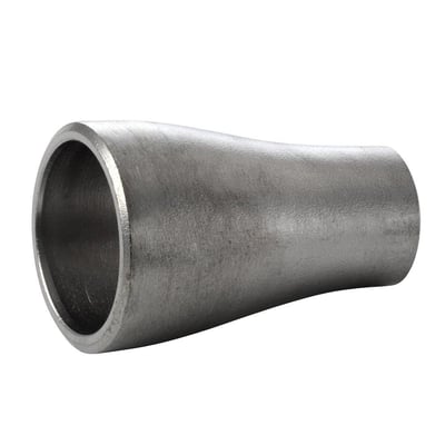 Koncentrisk reduktion i rustfrit stål 304/304L, dimension 1 1/2" x 1" SCH 10S med en udvendig diameter på 48,26 mm.