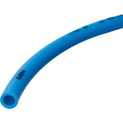 Festo trykluftslange PUN H 14X2 i klar blå farve, med synligt Festo logo trykt på slangen.