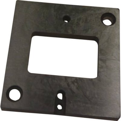 Nærbillede af Hager matrice til WS S værktøj, viser dens firkantede udstansningsåbning og monteringshuller for 1,5M stikkontakter.