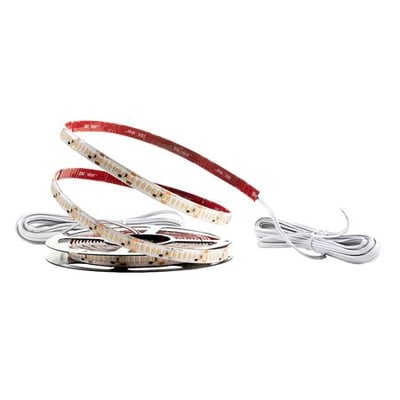 SG Armaturen StripLine LED-strip på 3,6 meter med justerbar lysfarve (2000-4000K) og 950 lm/m, vist rullet op med monteringsbagside.