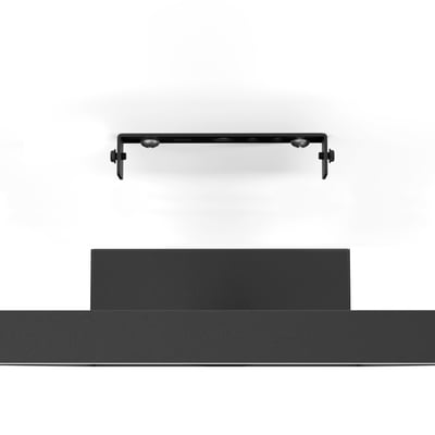 EGLO Calagrano-Z loftlampe i sort aluminium, vist fra oven med monteringsbeslag synlige.