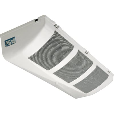 Loftfordamperen MR 250-L CO₂ 80b ses skråt med hvidt kabinet og tre synlige felter med kølelameller.