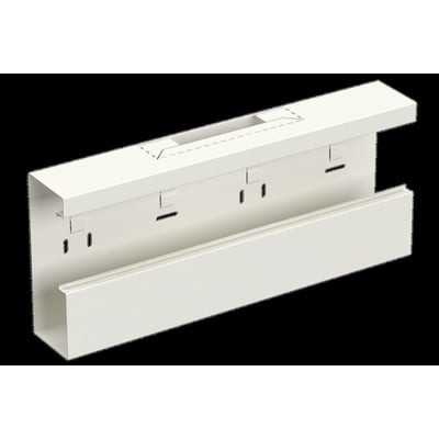 Lauritz Knudsen Afgrening WGX-S op asym. i hvid RAL9010/60 med 170A kapacitet, vist på sort baggrund.