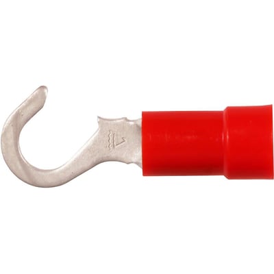 Elpress isoleret krogkabelsko A1543K i rød polycarbonat til 0,5-1,5mm² Cu-leder og M4 laske.