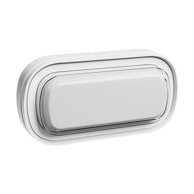 SpectrumLED Pastilo 10W oval LED væg- og loftlampe i hvid med afrundet lysdæksel og CCT-funktion.