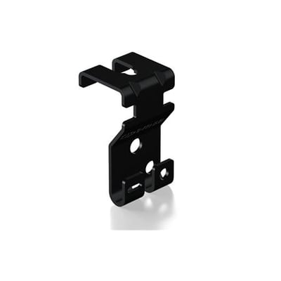 Ophæng til Solar Plus gitterbakke BK8, fremstillet i sort zink med synlige bolthuller og clips-mekanisme.