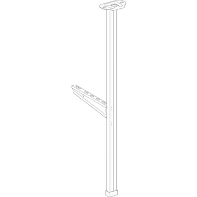 Schneider Electric loftpendel på 1 meter til montering af 500-1000 A strømskinner, vist med beslag til loft og skinne.