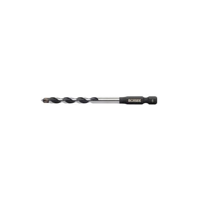 Ironside universalbor med HM-spids, 6,0 x 50/100 mm, vist vandret med spiralbor og sort HEX-skaft.