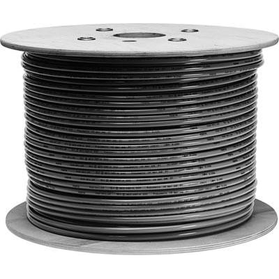 Festo trykluftslange PUN-H-8X1,25-SW-400 sort på en træspole, viser den 8mm sorte slange rullet tæt sammen.