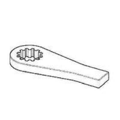 FLAIR enkeltsidet modhold med tandet center hul til HTC-900/1200, fremstillet af metal.