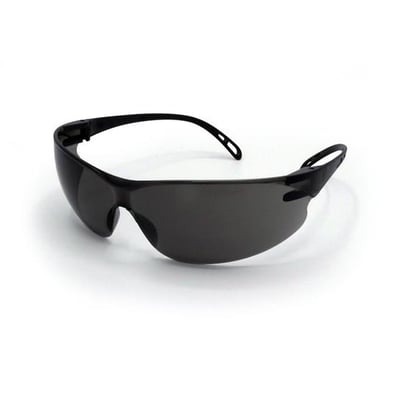 Activewear 4150 Slim sikkerhedsbrille med grå linse og sort stel, set skråt forfra med brillestængerne åbne.