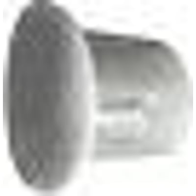 Nærbillede af en grå Cubic plastprop med en diameter på 7mm, vist isoleret på hvid baggrund.