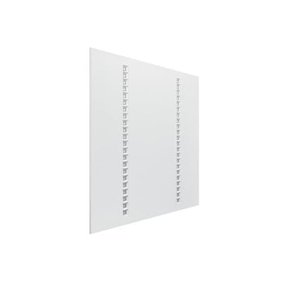Nærbillede af Ledvance Panel IndiviLED 600, 60x60cm, med fokus på de individuelle LED'er og deres specielle optik for lav blænding.