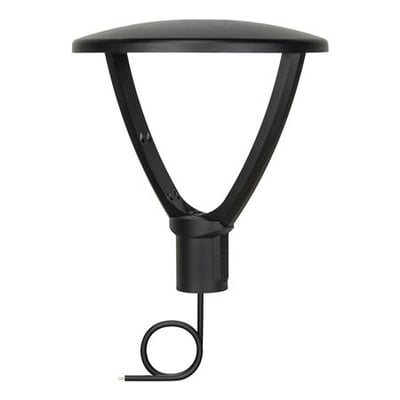 Moderne Ledvance Urban lanterne i sort, 29W med symmetrisk lysfordeling og formonteret kabel.