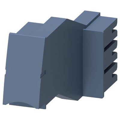 Siemens 3RV19 udvidelsesstik i grå plast, designet til at forbinde 3RA6 og 3RV19 infeed-systemer.