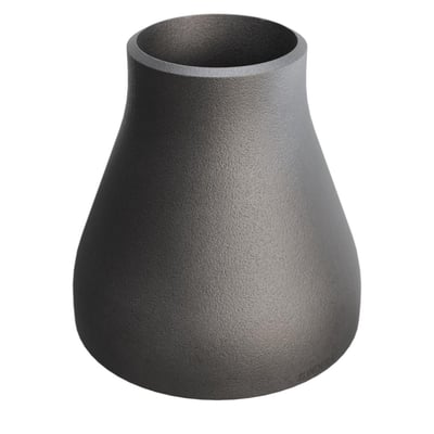 Koncentrisk reduktion i P235GH stål med dimensioner 88,9/3,2 mm til 48,3/2,6 mm, fremstillet efter DIN 2616/EN 10253-2.