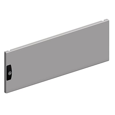 Schneider Electric låge 12M i stål, 600 x 800mm, med sort låsebeslag på venstre side.