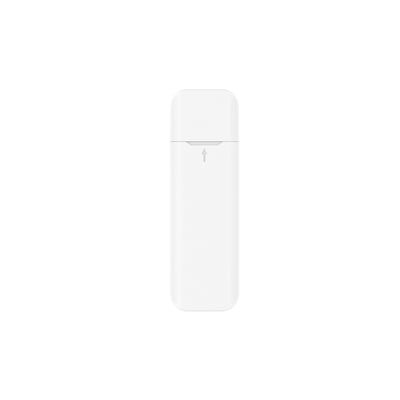 Hvid D-Link 4G LTE AX300 Wi-Fi 6 USB-adapter med aflangt kabinet og markering ved topdækslet.
