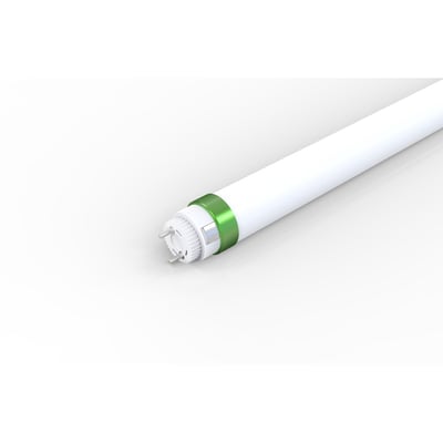 LEDlife T8 RA90 LED rør - Pro, 150 cm, med G13 fatning og grøn ring. Hvid PC-legering med køleprofil.