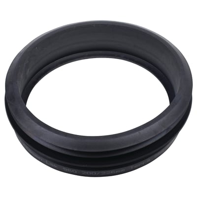 Lauridsen manchet til beton, 315/341 x 50 mm, SBR med Rib/Double sp. synlig på hvid baggrund.