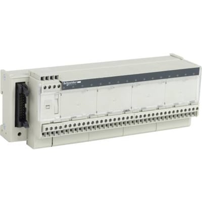 Schneider Electric udgangsinterface med 16 relæudgange, Advantys Telefast ABE7 serien, grå plast.