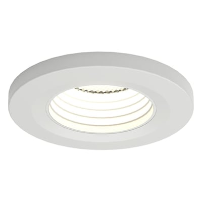 Ansell Lighting Prism Pro Mini AntiGlare frontring og indsats i hvid polycarbonat, 55mm diameter, med anti-glare teknologi.