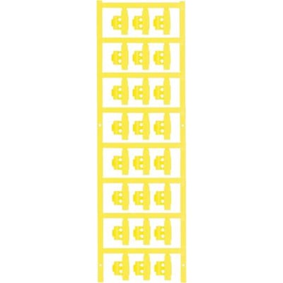 Weidmüller SFC 2/21 MC gul ledningsmærke i polyamid 66, leveret på en strimmel med flere clips til nem montering.