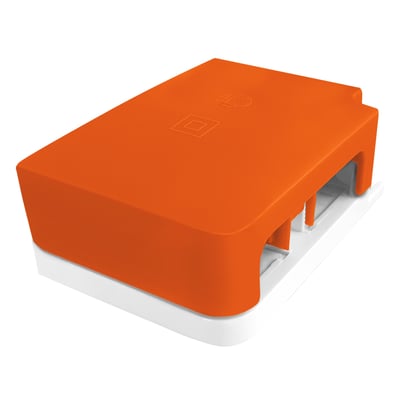 LEDVANCE smalt aflastningskit til Performance DALI LED-driver, vist skråt forfra med orange overdækning og hvid bund.