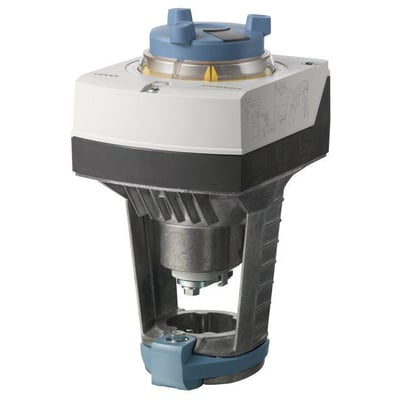 Siemens Sax31.00 ventil aktuator med 800N kraft og 20mm slaglængde, AC 230V, 3-punkts tilslutning.