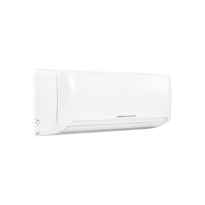 Hvid Andersen Electric Solarplus Duo AE 26 indedel til luft/luft-varmepumpe, set skråt forfra med lukket luftspjæld.