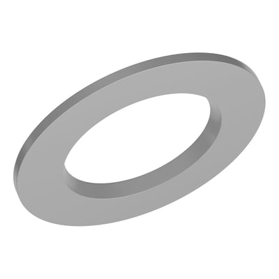 Ledvance Downlight Comfort udvidelsesring D140 på 140 mm i grå, vist skråt ovenfra med bred, rund kant.