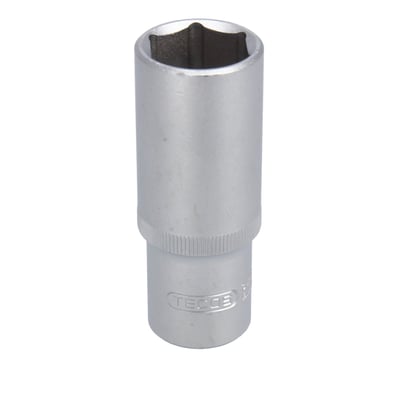 Tecos 1/2" sekskant top med 22 mm størrelse og 77 mm længde, fremstillet i krom-vanadium stål.