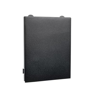 SG Armaturen Fagernes pullert cover i sort, med mål på 139x115x11 mm, vist på hvid baggrund.