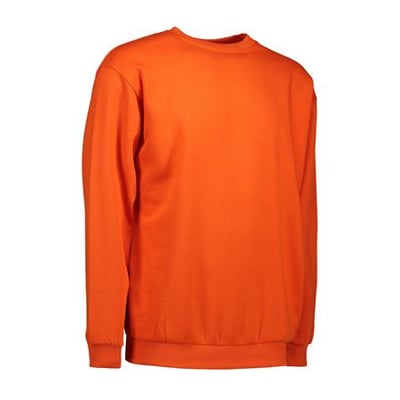 GAME sweatshirt i størrelse M og orange farve med rund hals og lange ærmer, vist på hvid baggrund.