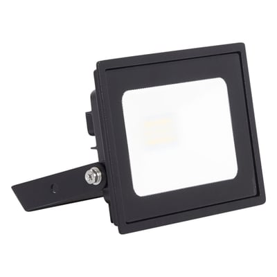 Nærbillede af en enkelt sort Ansell Lighting Eden LED projektør med den karakteristiske firkantede ramme.