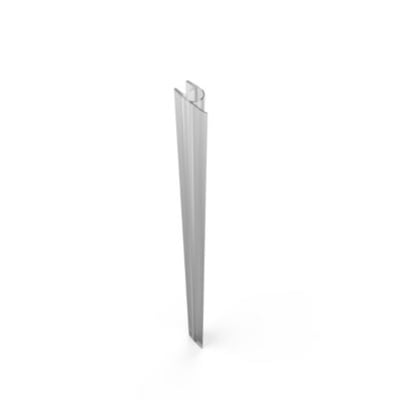 Vetro tætningsliste til foldedøre, 1950 mm lang, fremstillet af klart plast med en U-formet profil.