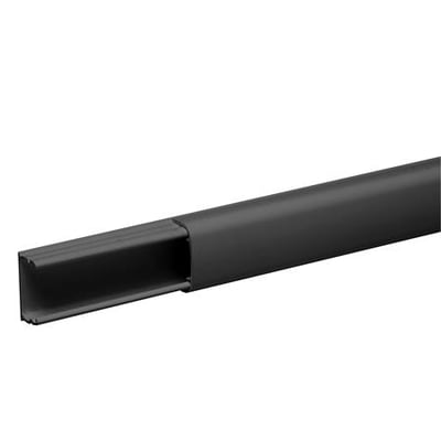 Schneider Electric Optline minikanal i sort PVC, 20x12 mm med ét rum, isoleret og klar til brug.