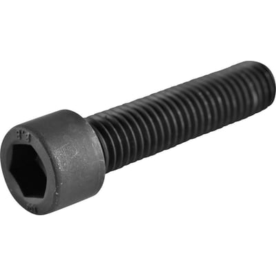 Sort DIN 912 insexskrue med cylindrisk hoved, M20x1,5x45 mm, kvalitet 12.9.