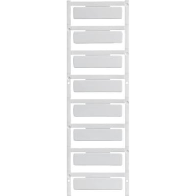 Weidmüller komponentmærke CC 15/60 MC i hvid PA 66, viser en række af 15x60mm mærker klar til print.