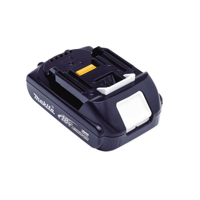 Wavin-batteri til MINI MAP2L-presmaskine, vist som sort batteri med gult kontaktfelt og hvid låsedel.