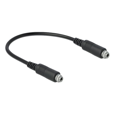 DeLock kabel med 3,5 mm hun-stik i begge ender, ideel til lydforlængelse og panelmontering på 25 cm.