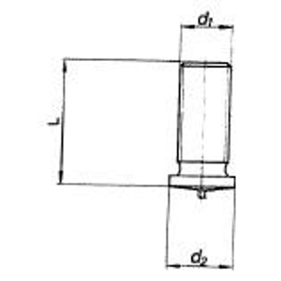 Teknisk tegning af svejsebolt M6x12 i A2 rustfrit stål, ISO 13918 standarden, med udvendigt gevind og dimensioner markeret.